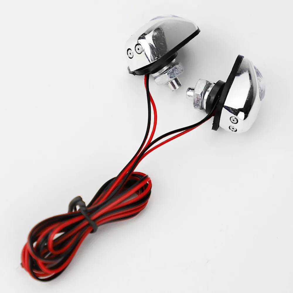 Car Wiper Washer Eyes Led Light Spout Windshield Water Jet Spray Nozzle 2Pcs Blue White Red