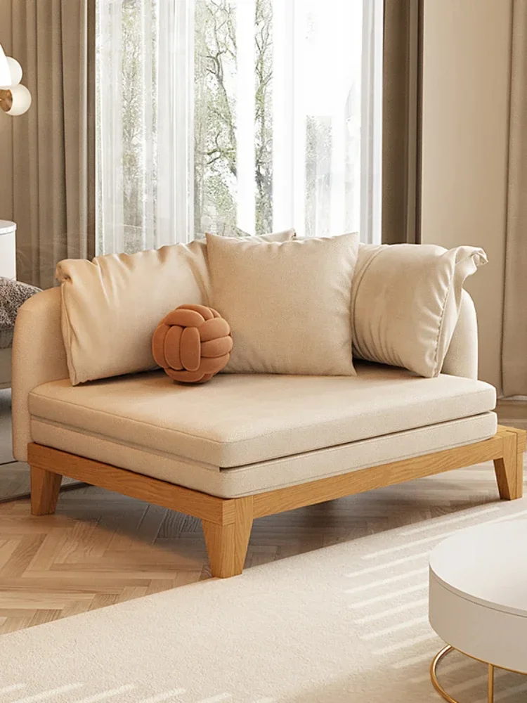 Multifunctional Sofa Bed Sitting and Lying Two-Purpose Sofa Faux Leather Ash Folding Bed Single