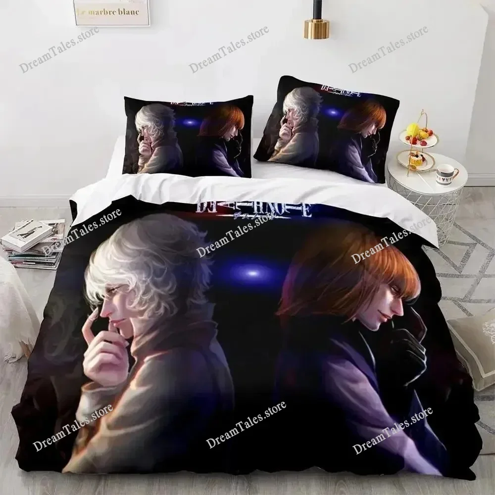New Death Note Bedding Set Single Twin Full Queen King Size Bed Set Adult Kid Bedroom Duvet Cover Sets 3D Print Game Anime741