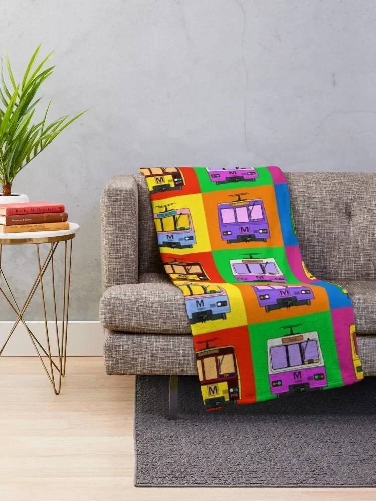 Metro Pop Art Throw Blanket Thermal Summer Beddings for sofa Blankets