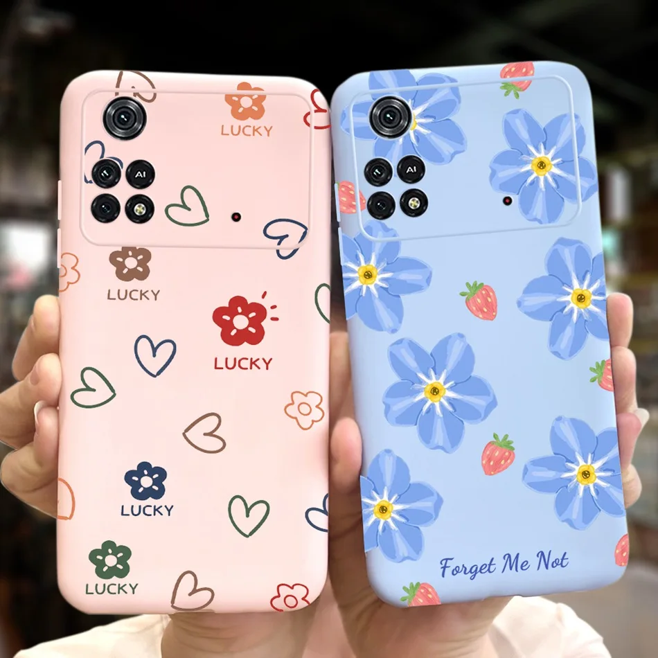 For Xiaomi Poco M4 Pro Phone Case Cute Cartoon Macaroon Silicon Soft Case For Xiaomi Poco M4 Pro 4G 5G Back Cover PocoM4 M 4 Pro