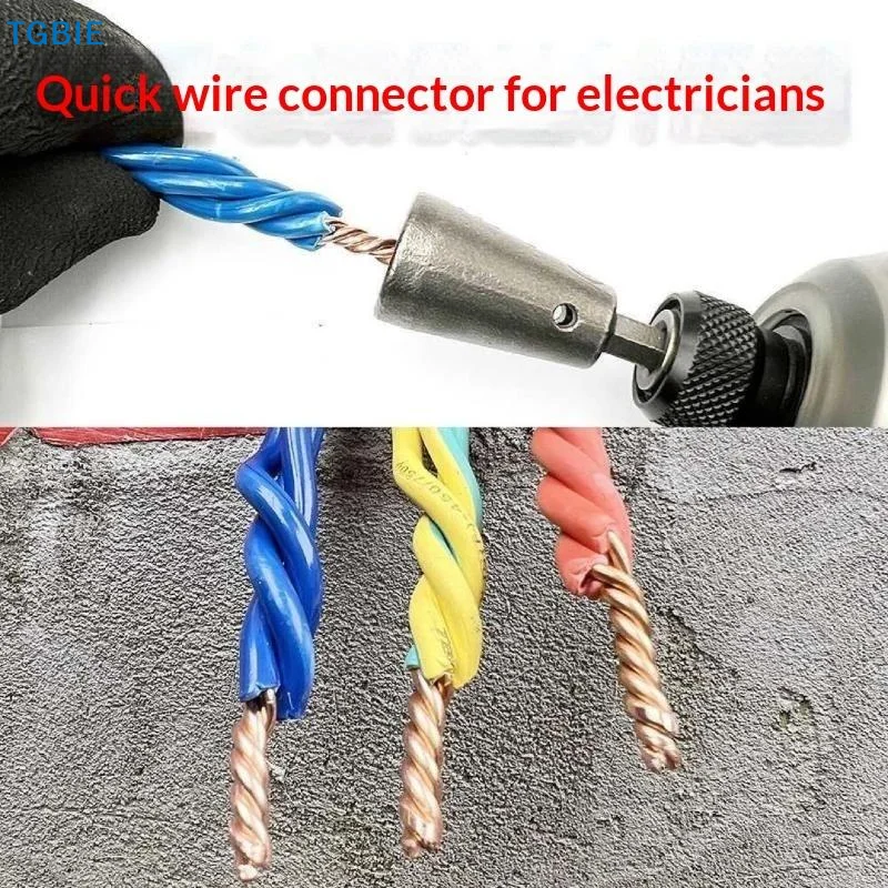 [TL]Wire Twisting Tools 1/2Pcs High Speed Twister Electrician Artifact Wear Resistant for Power Drill DIY Electrical Projects