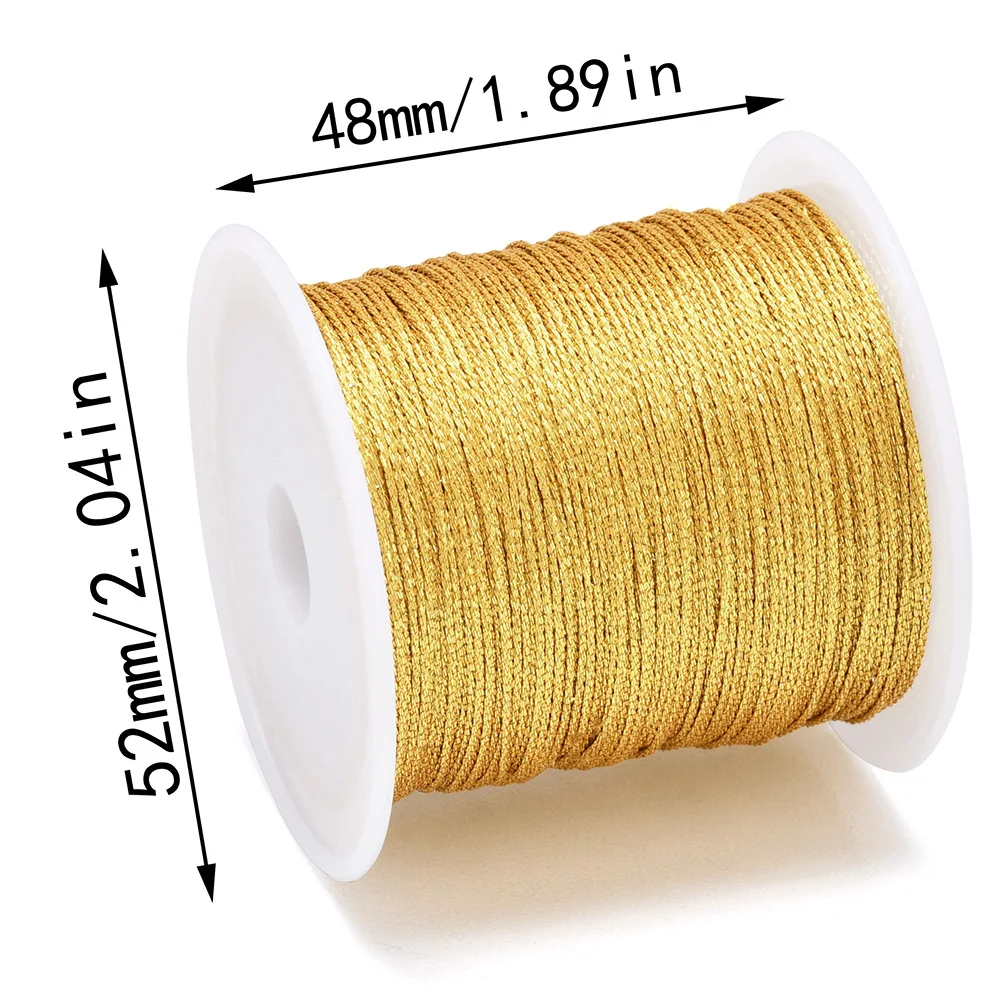 Cordón metálico de 25-328 pies, hilo metálico de 0,2/0,4/0,6/0,8/1,0mm, hilo de joyería de plata/oro, cuerda de oropel artesanal, cordón para hacer manualidades