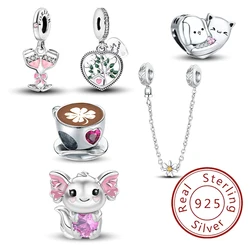 NEW 925 Sterling Silver Cute Puppy Firefly Dragonfly Spacer Beads Animal Fit Diy Bracelet Making Gift Of Personalized Jewelry