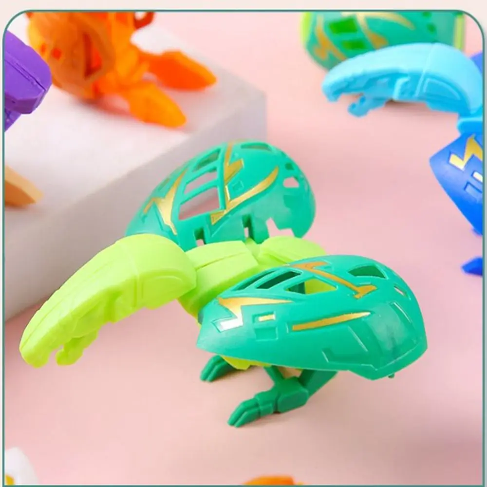 5 قطعة بيض الديناصور البلاستيكي المتحول لون عشوائي متعدد الأنماط محاكاة بيضة الديناصور تشوه بيضة الديناصور #3