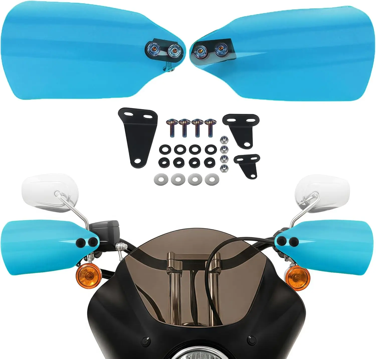 

Handguards Protection Shield Compatible with Softail Standard FXST/Low Rider ST 117 FXLRST/Softail Deluxe FLDE/Heritage Classic