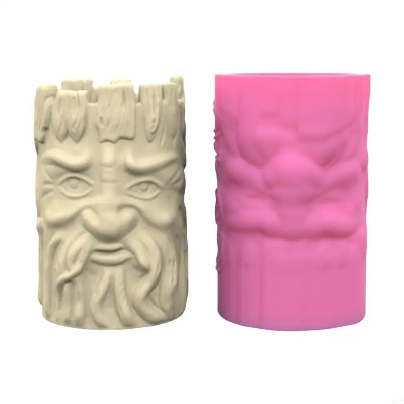 

Silicone Flower Vase Mold Tree Stump Elder Flexible Ornament Molds Silicone Flowerpot Mold Suitable for Crafting