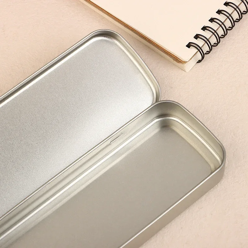 صندوق القلم المعدني صندوق حديد متعدد الاستخدامات قلم رصاص معدني القرطاسية الطلاب واسعة الثقيلة صندوق القلم مستطيلة قلم حبر