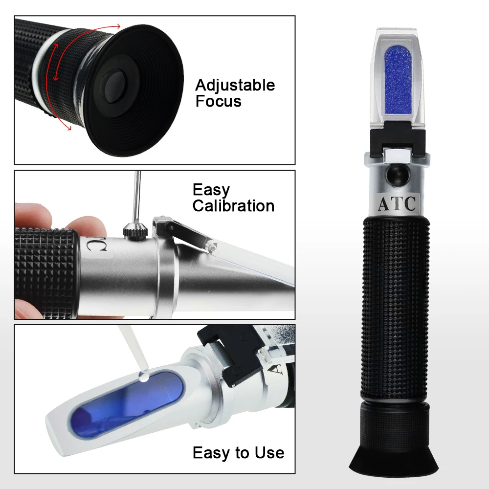 

Professional Salinity Refractometer 0-100ppt Dual Scale for Marine Aquariums ATC & Easy Calibration, Seawater Salt Marine Water