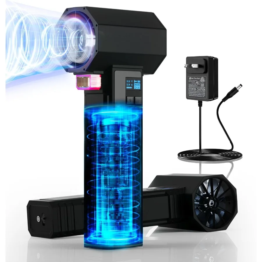 

Car Dryer Air Blower with LED 1600G 220MPH Powerful Turbo Dryer for Car Drying 4 Speeds Electric Turbo Fan Cordless Leaf Blower