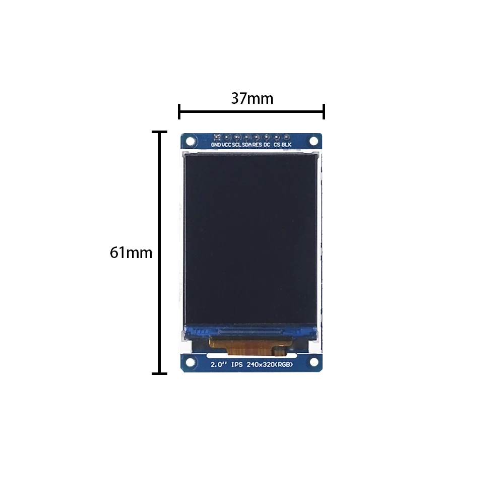 2.0 inch IPS full view TFT color screen module SPI serial port HD 240x320 ST7789v 8pin