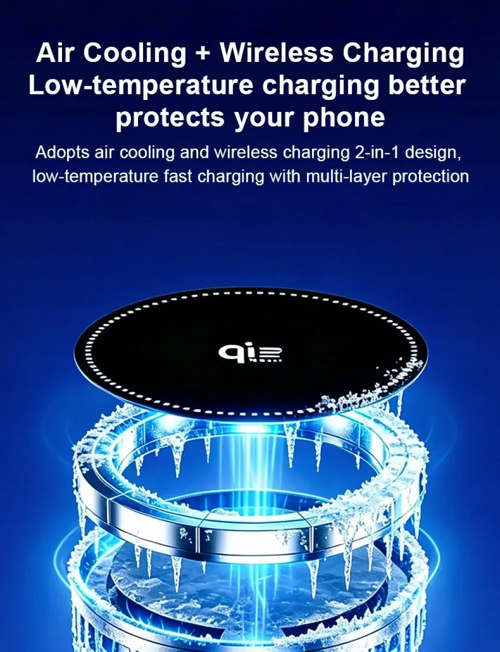QI2.2 25W Magnetische Kabellose Ladestation Lüftungsschlitz-Handyhalterung mit Autoladegerät und Luftkühlventilator für iPhone 17 16 15 14 13 12 – Detail 5