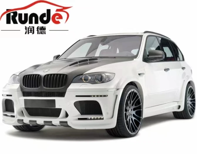 

Комплект для корпуса из смолы Runde для BMW X5 E70, Модифицированная юбка в стиле хамэнн для переднего бампера, заднего бампера, боковой юбки, добро пожаловать на консультацию