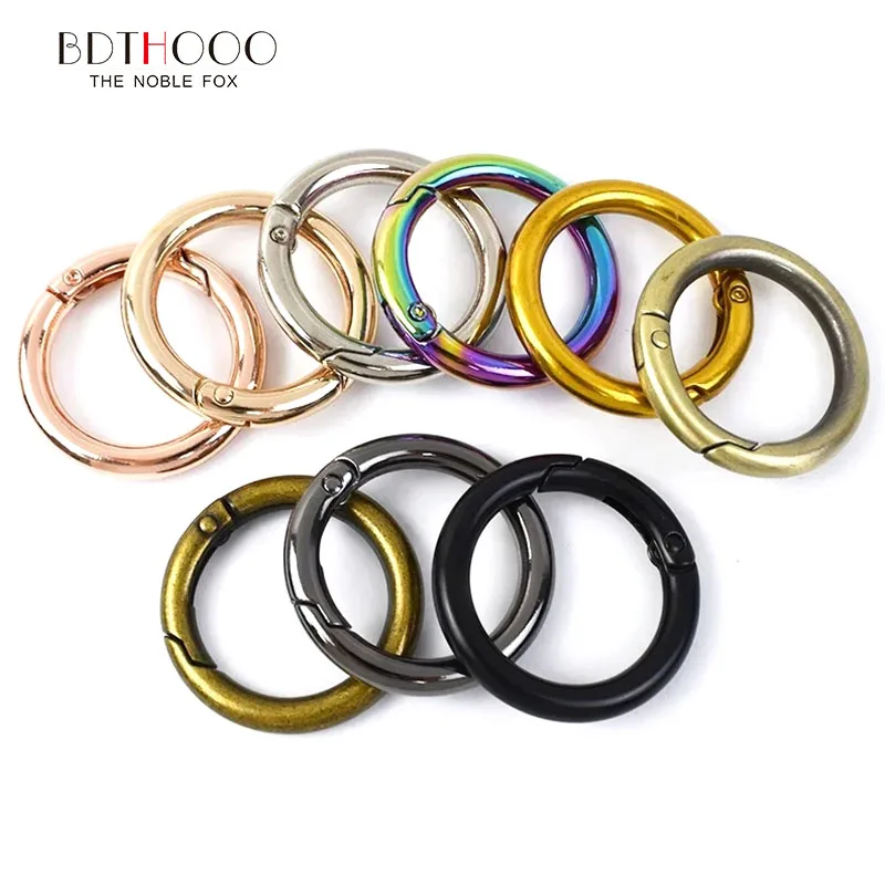 

19mm 10/20/50pieces Metal O-ring Buckle Spring Buckle Can Be Opened Lobster Hook with Keychain Dog ChainDIY Hardware Accessories