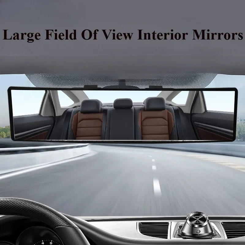 

Car Rear Mirror Wide-angle Rearview Mirror 30*7.5*3.6CM Convex Curve Panoramic Interior Rear View Anti-glare Mirror，1pcs