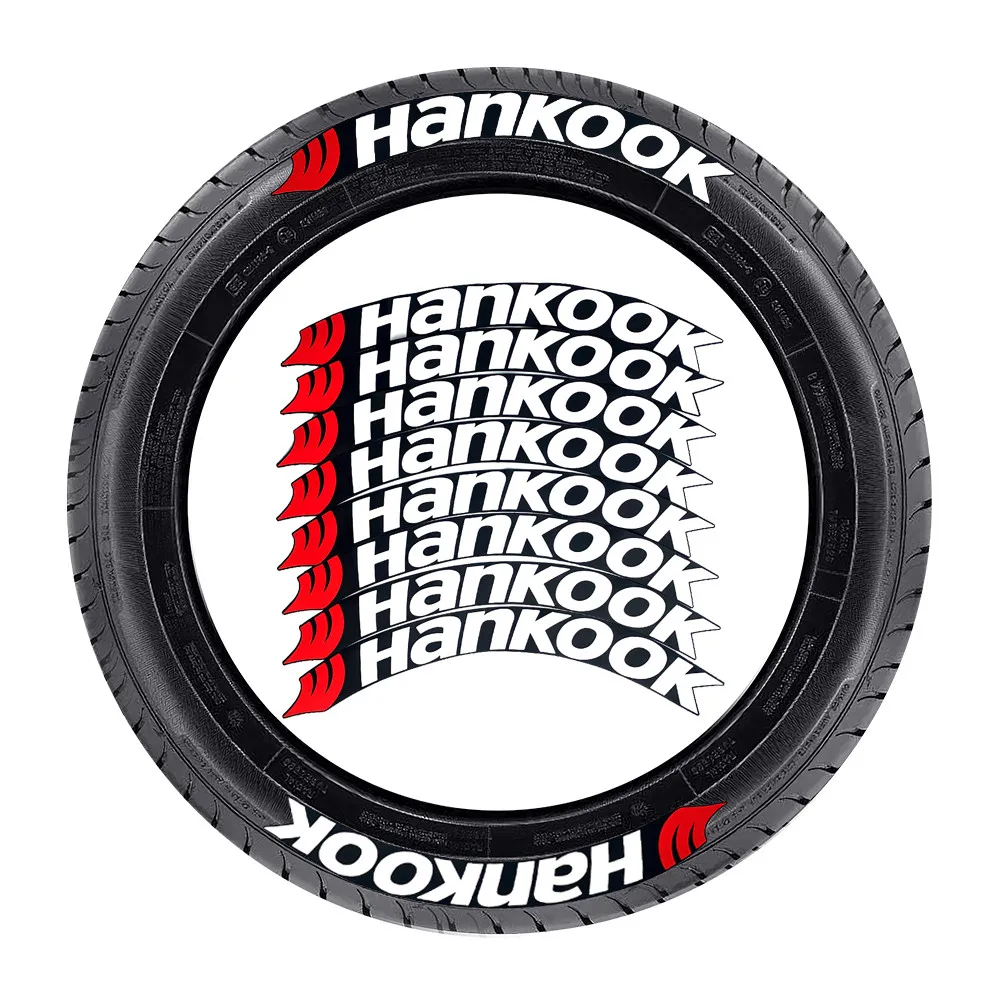 Hankook العالمي 3D السيارات للماء الإطارات ملصق سيارة عجلة المطاط الملتصقة حروف الشارات الملحقات #6