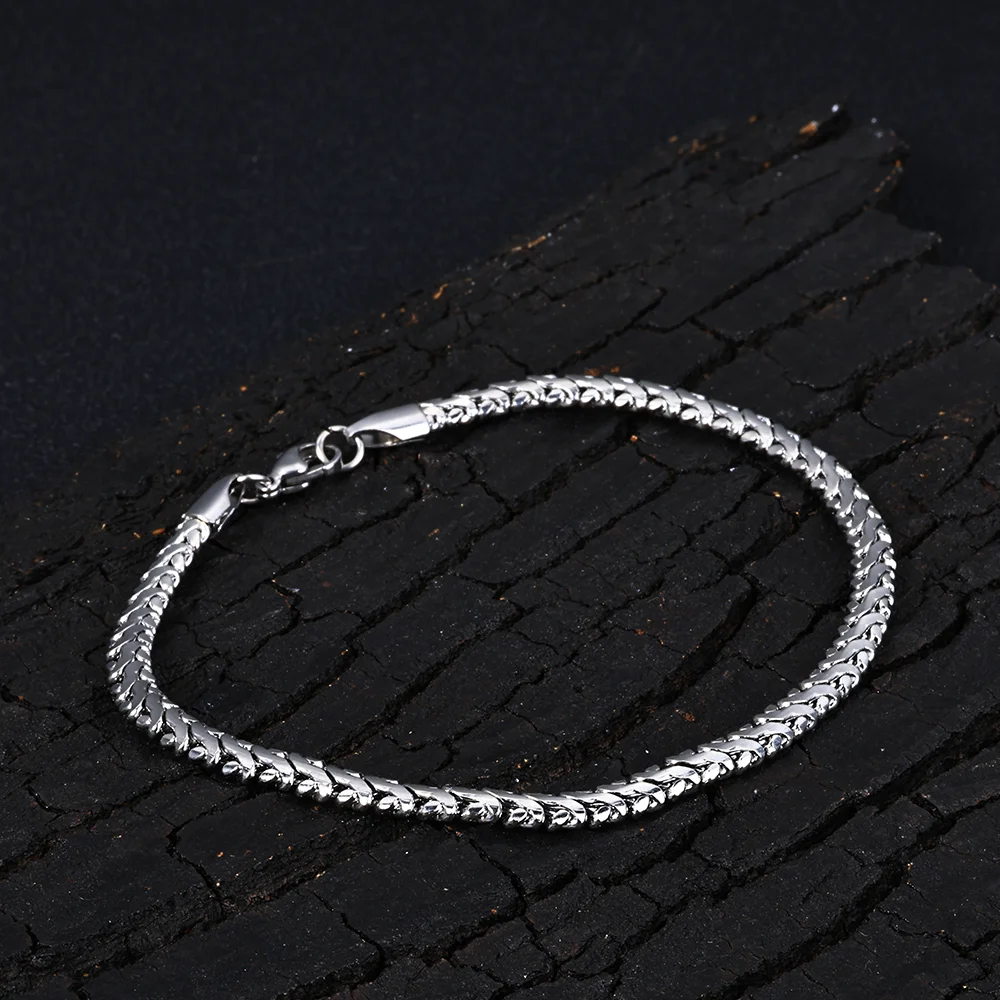 HHIOK Hip Hop Style 4mm Luxury Stainless Steel 18K PVD Gold Plated Fashion Smooth Men's and Women's Necklace