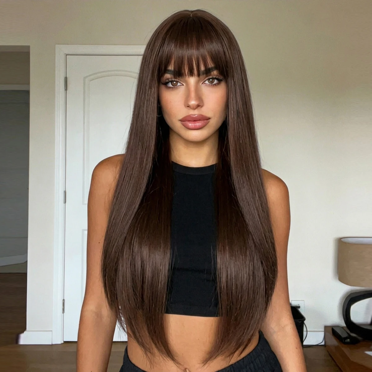 New 26 Inch Colour Wig Long Straight Synthetic Wig for Women Fashion Wig for for Daily Halloween   Costume Party Cosplay ﻿