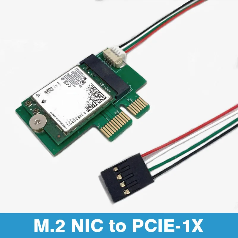 Tarjeta adaptadora M.2 NIC a PCIe-1x Ngff NIC para máquina de escritorio, tarjeta de red BCM94352Z modificada