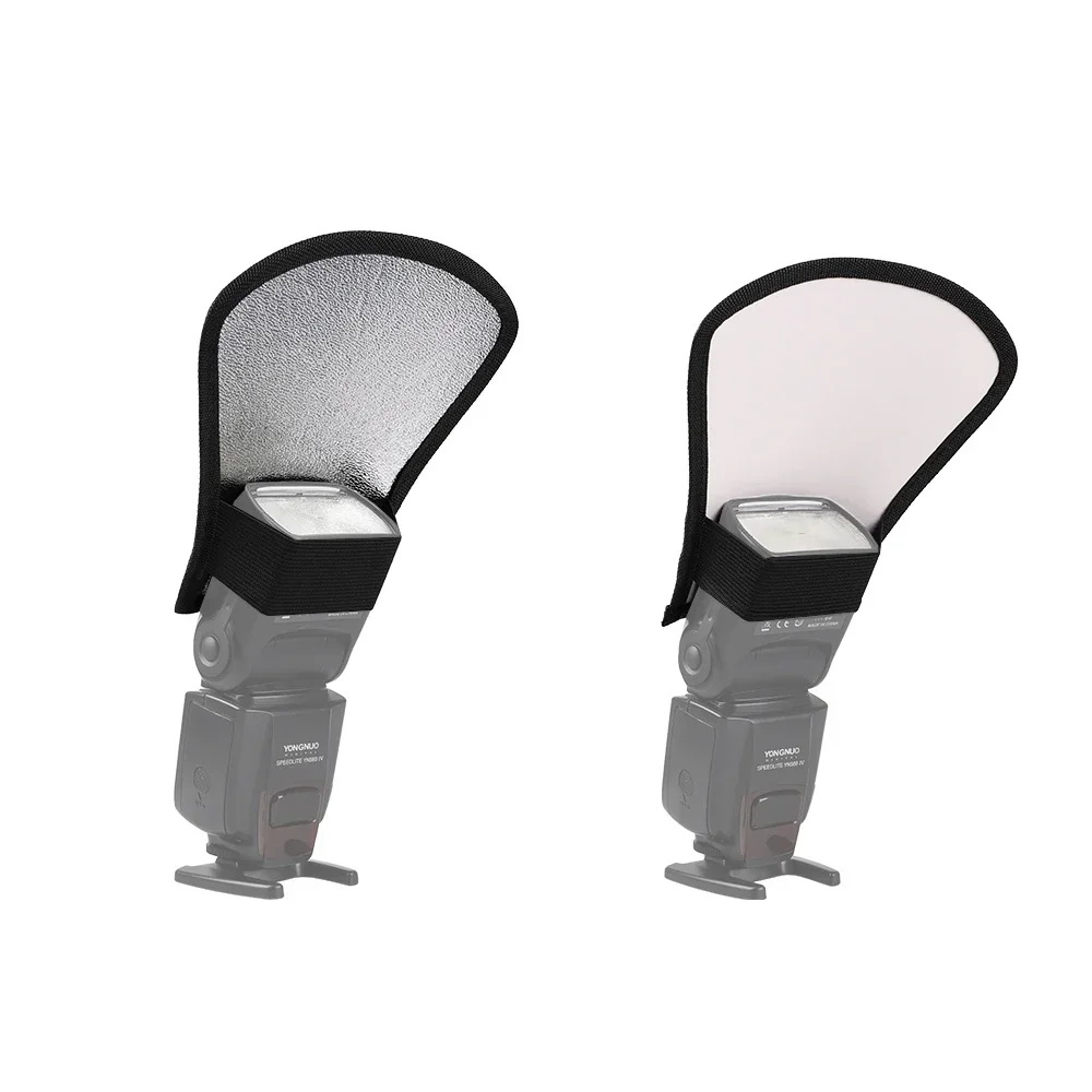SLR camera external flash reflex shovel soft plate silver white reflector