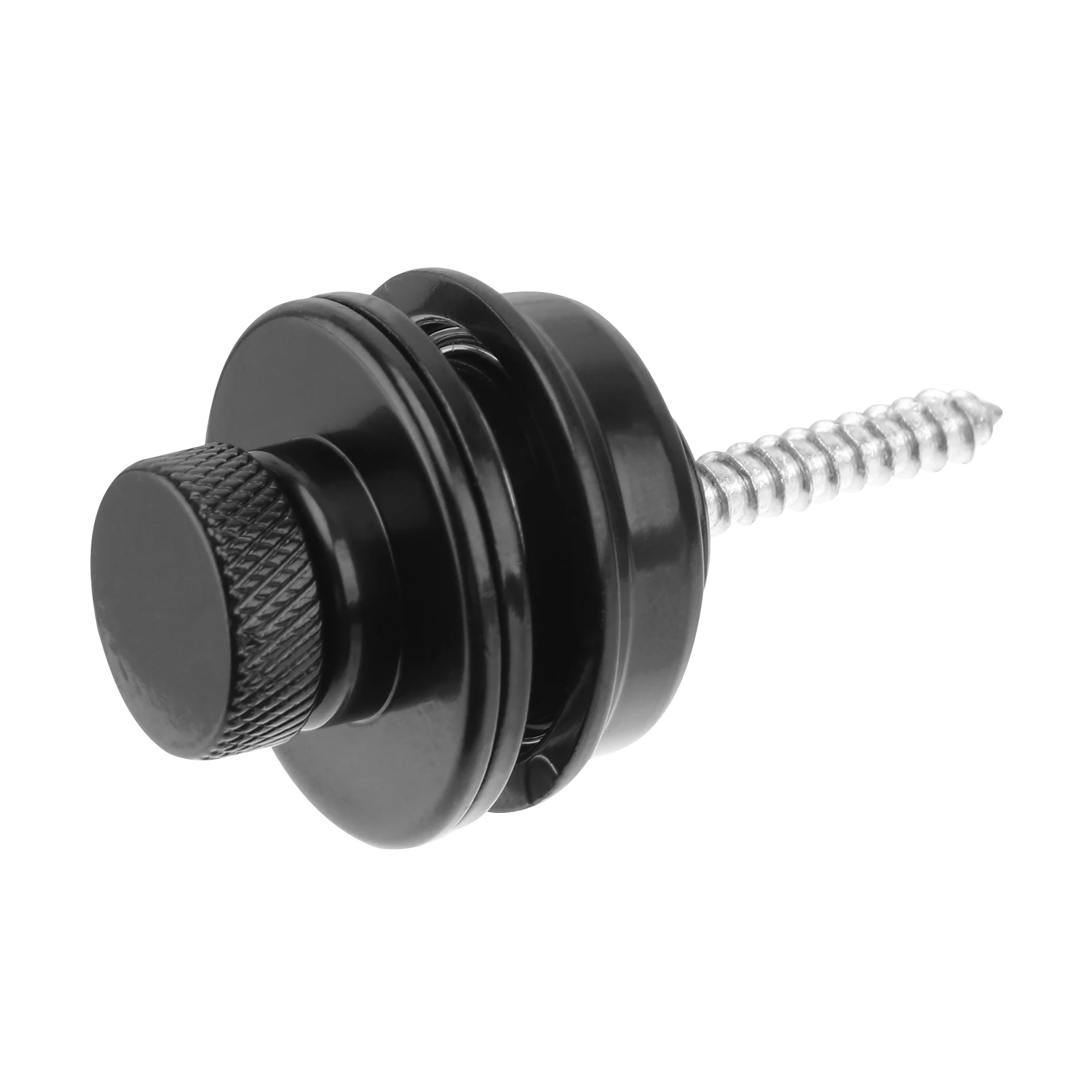 

1pc Guitar Strap Lock Non- Black Buttons Copper Core Alloy Electric Guitar Bass Safe Anti-Falling Buckle Replacement