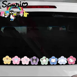 Sanrio Cartoon Flower Hello Kitty Car Sticker Kawaii My MelodyPompompurin Motorcycle ScratchDecorative StickerChildren's ToyGift