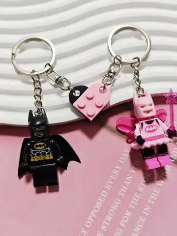 Beautiful Handmade 3D Fairy Star Pink Black Bat Magnetic Keychain Y2k Bow Key Ring Backpack Pendant Couple Keychain Gifts