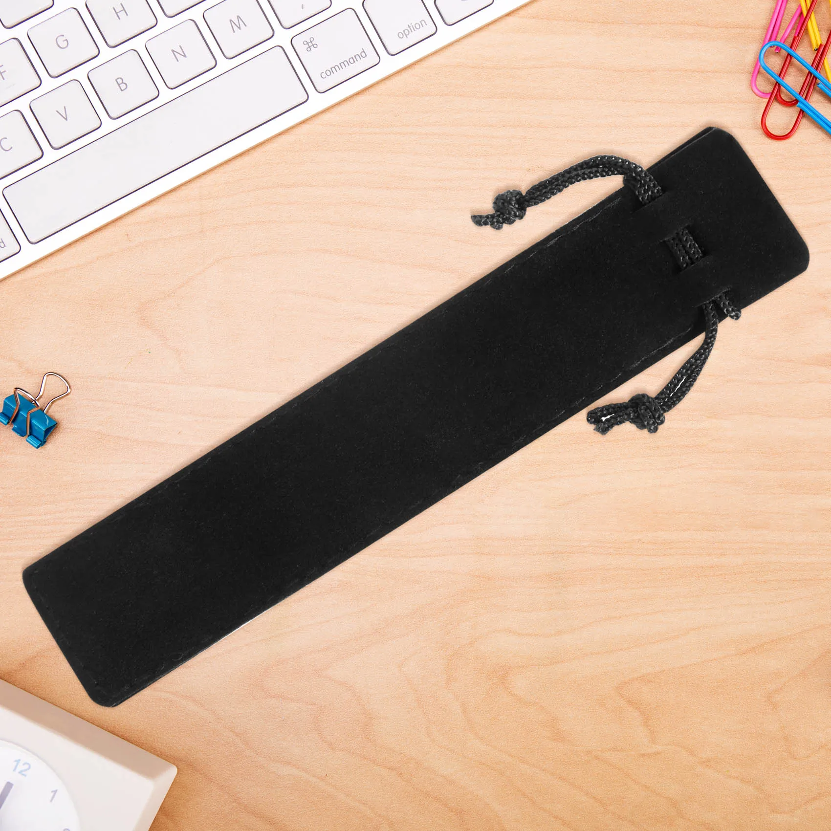 

【BRAND NEW】50 Pcs Black Velvet Pen Pouch Sleeve Holder Single Pen Bag Case Pencil Bag