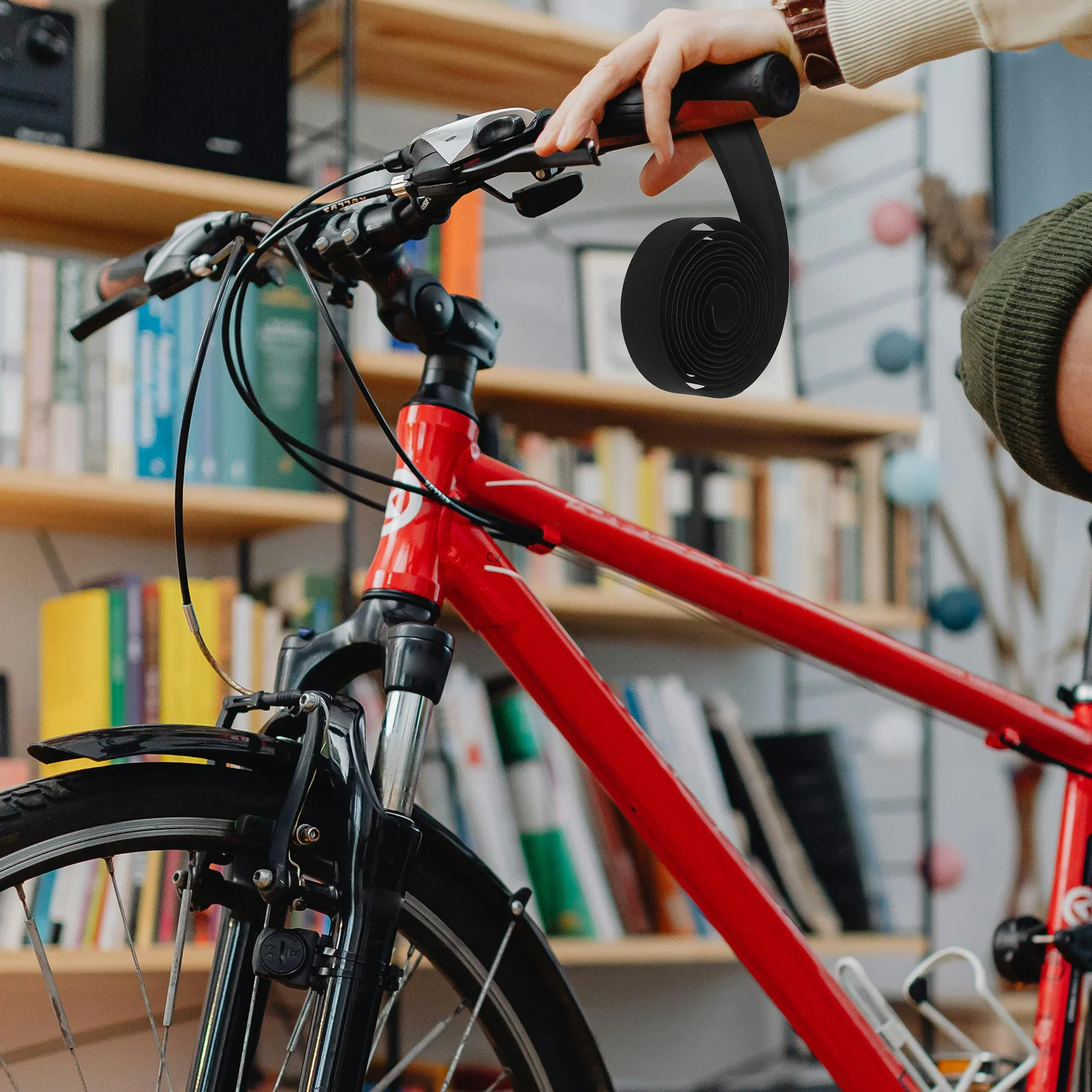 

1Pair Handlebar Tape Non-Slip Belt Rubber Wrap Anti-Slip Cushion Bike Handlebar Ribbon Road Mountain Bike Bar Plugs