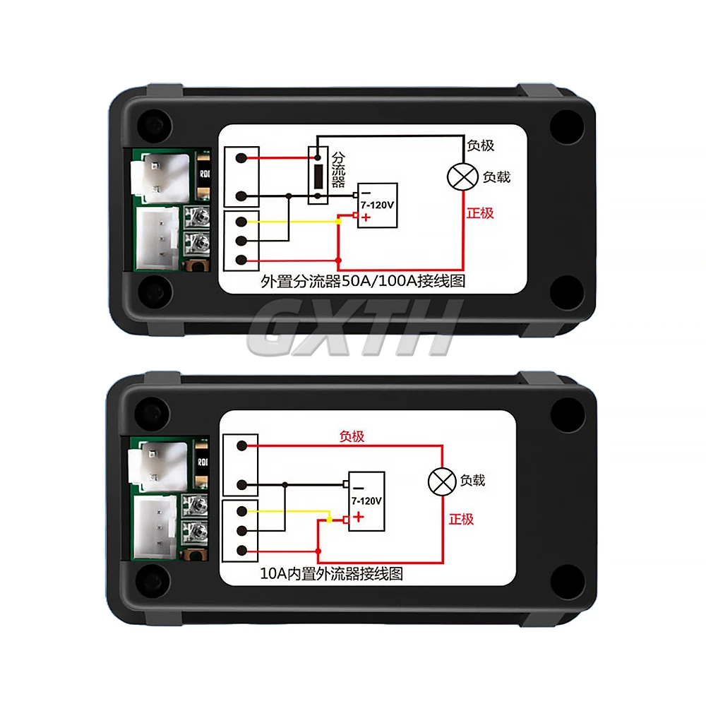 デジタル電圧計,電圧0〜KWS-DC200 V,電力計,LEDカラーディスプレイ,0〜10 a,50 a,100a,200