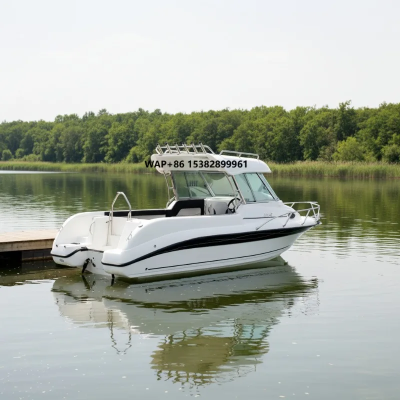 High-Speed 7m Fiberglass Sport Yacht with Outboard Engine for Fishing & Entertainment Cruising Yacht Boat