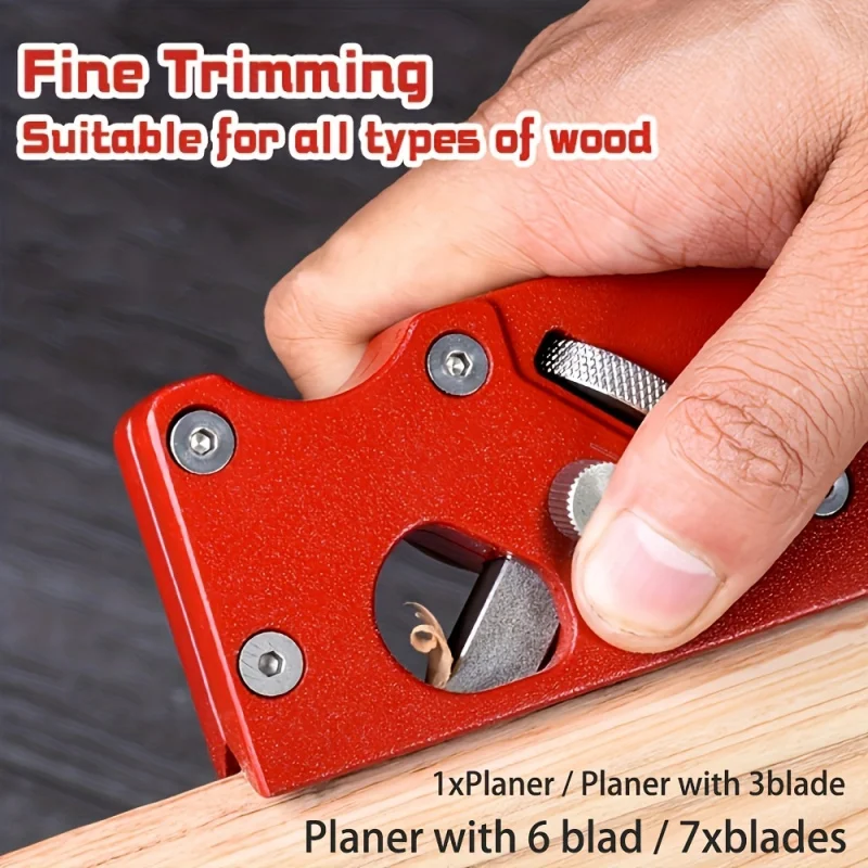 

Multi-Head Woodworking Trimming Plane - DIY 45° Bevel Chamfer Tool, for Edge/Corner Trimming