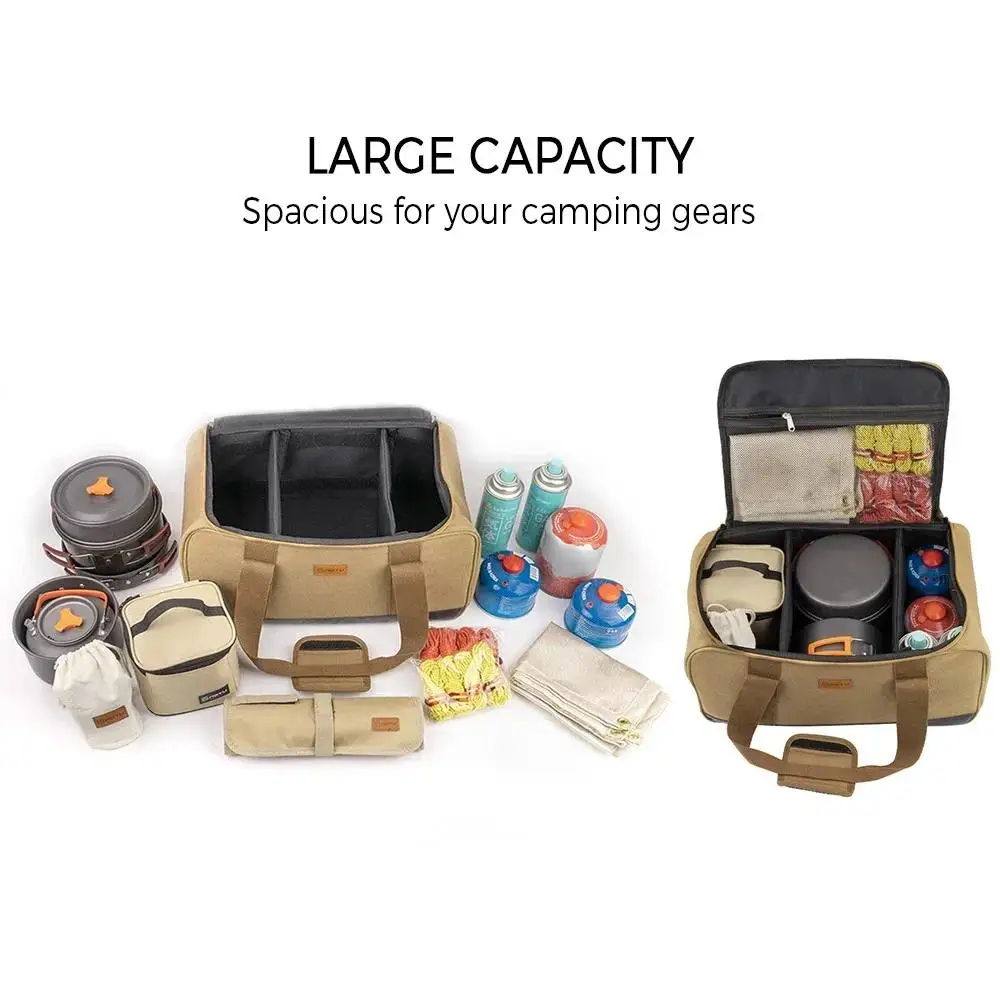 Outdoor Camping Food Bag Multifunction BBQ Cooking Gear Cookware Tool Waterproof Storage Bag Carry Case Grill Accessories Bag