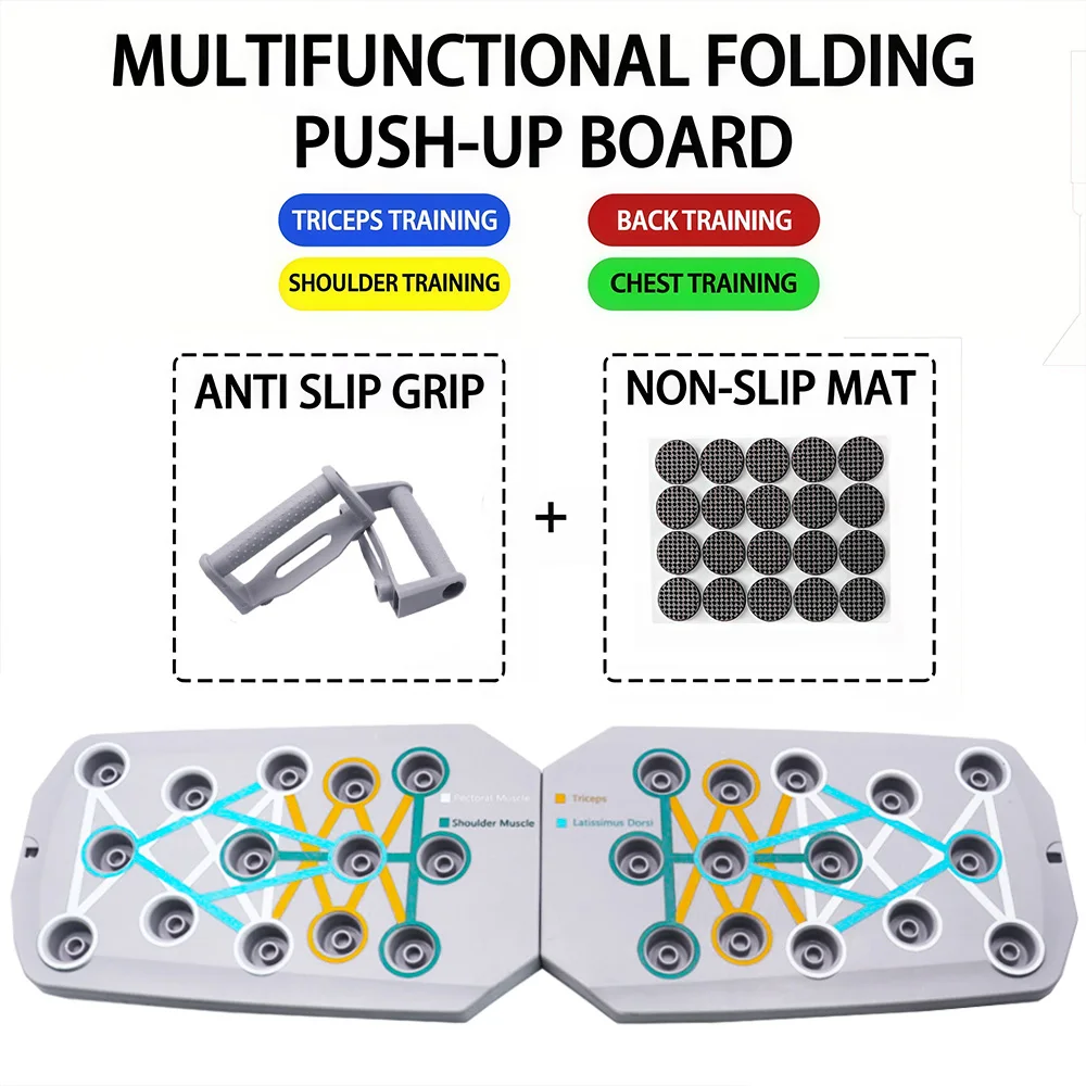 Push-up boardset Draagbare multifunctionele push-upstang Opvouwbare fitnessapparatuur voor borstbuikarmen/rugtraining