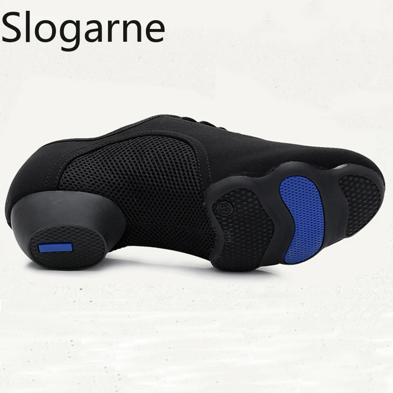 Crianças novos sapatos de dança salsa das mulheres dos homens preto profissional salão tango professor latino esportes sapatos de dança lona jazz tênis