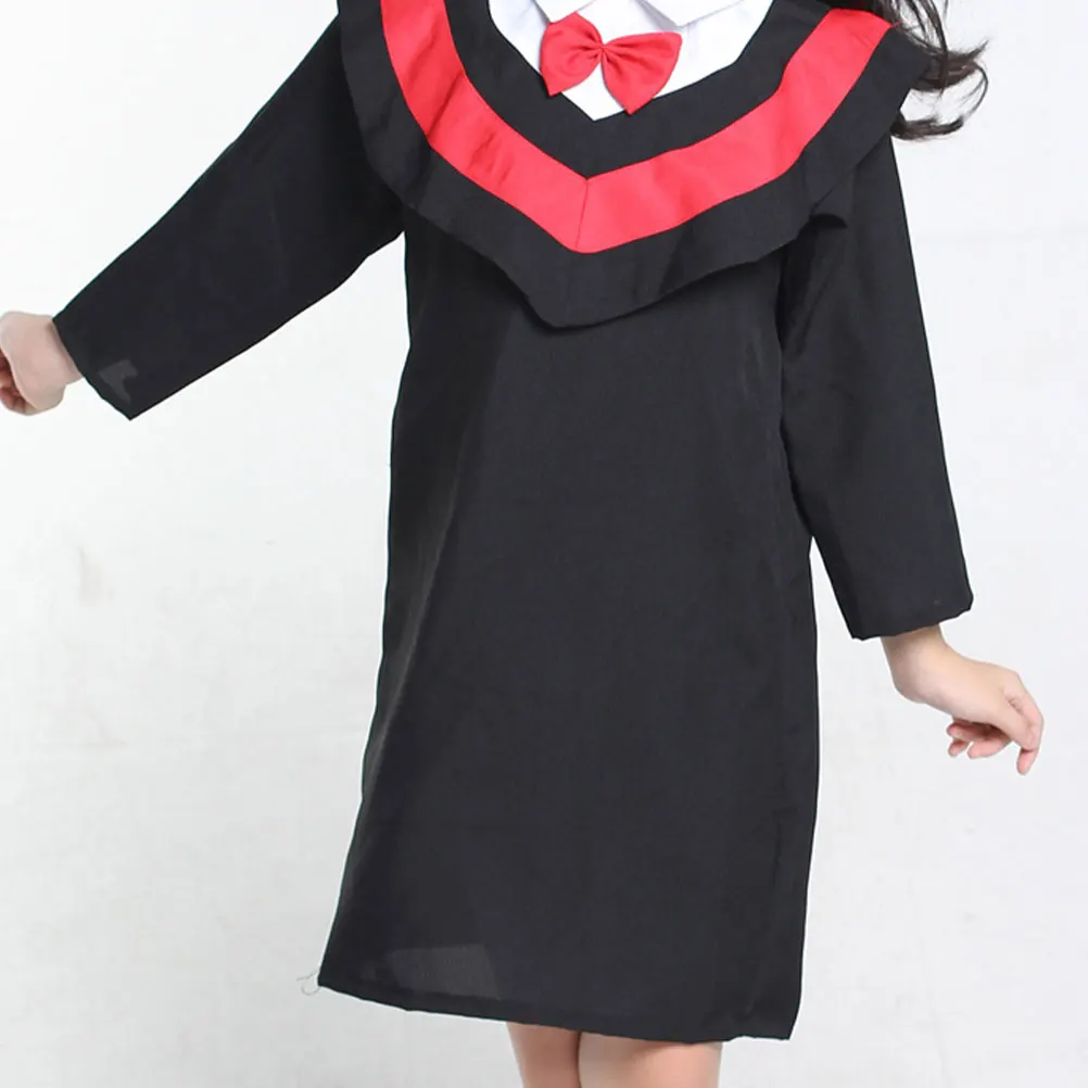 

Children's Bachelor's Clothes Graduation Gown and Hat Tassel Dress Cap Kids Gift