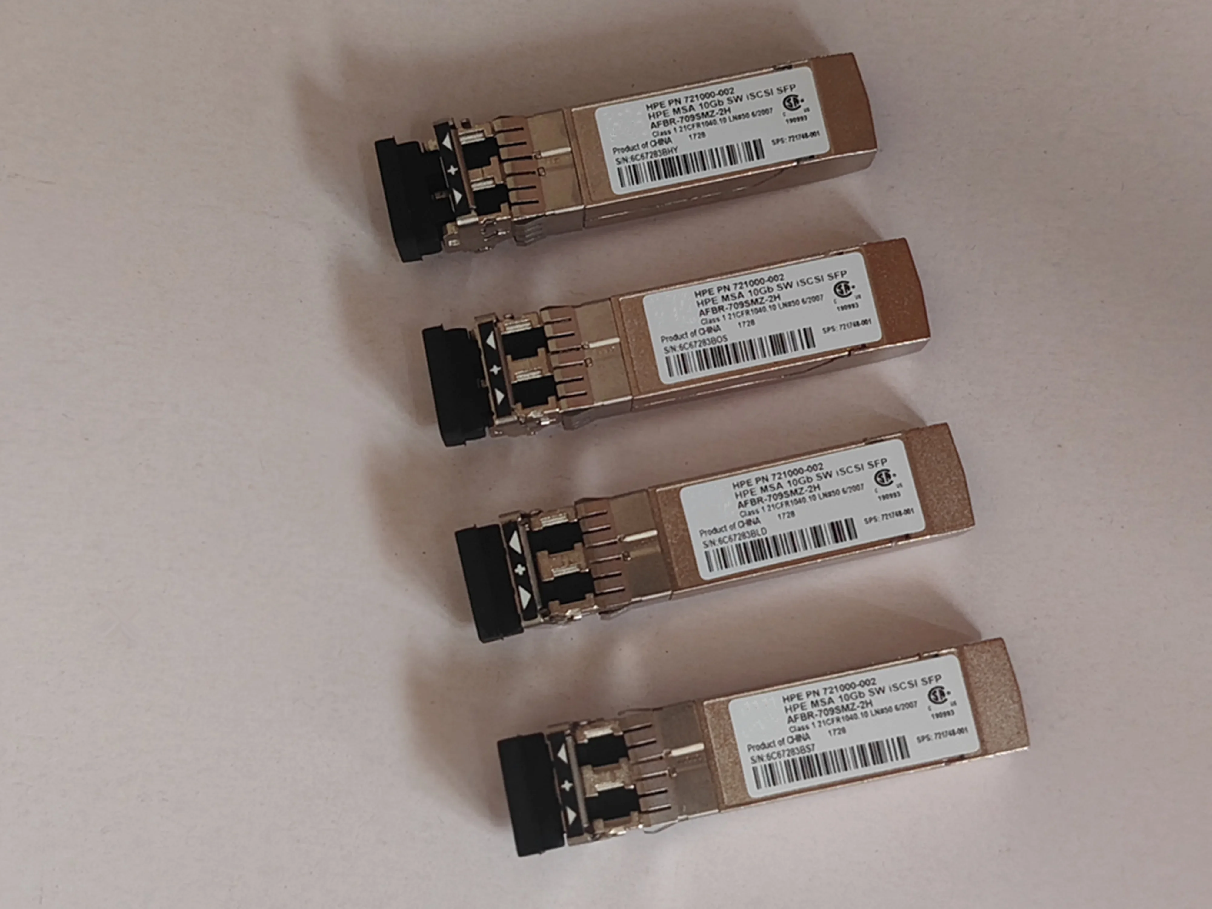 

1PCS New Msa 10g SFP 721000-001/721748-001/AFBR-709SMZ-1H 721000-002/C8R23/C8R25A/MSA 2040/10G SW ISCSI Storage 10GB SFP