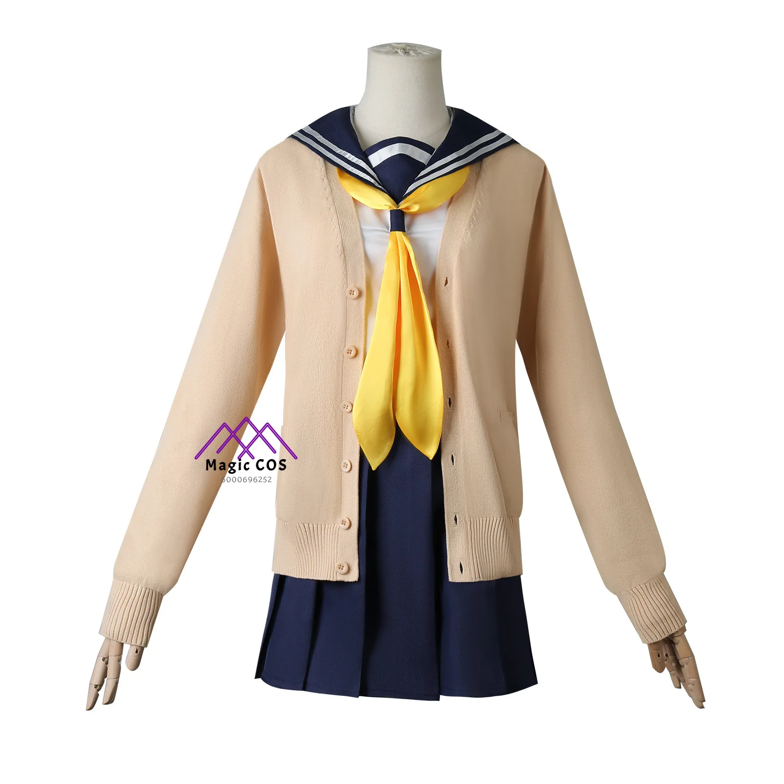 كانو كو هوشي ماشا يايا يايا لعب الأدوار زي موضة زي مدرسي + شعر مستعار مجموعة كاملة ملابس تنكرية عالية الجودة #5