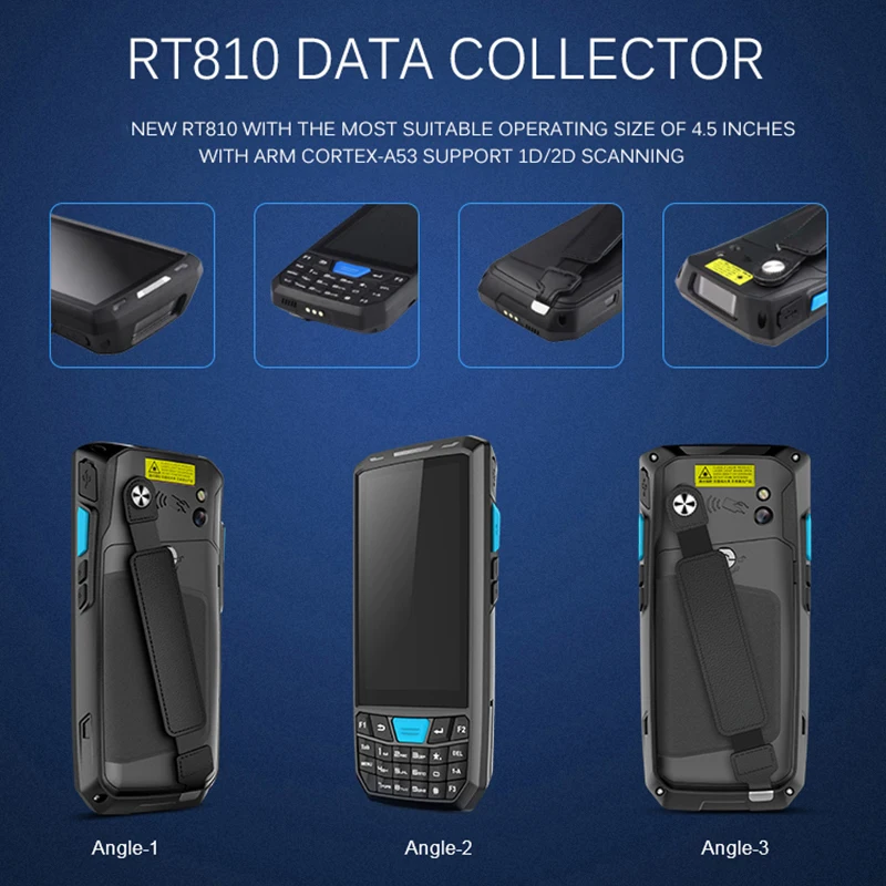 PDA Android 13 resistente CHWEI |   4GB+64GB |   Escáner de códigos de barras 2D |   IP66 |   Cámara de 8 MP |   Terminal portátil 4G LTE + NFC