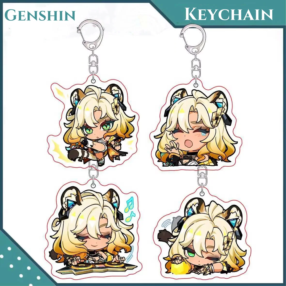 

New Genshin Game Xilonen Pendant Keychain Cute Cartoon Anime Acrylic Keyring Backpack Jewelry Accessories Cosplay Badge Gift