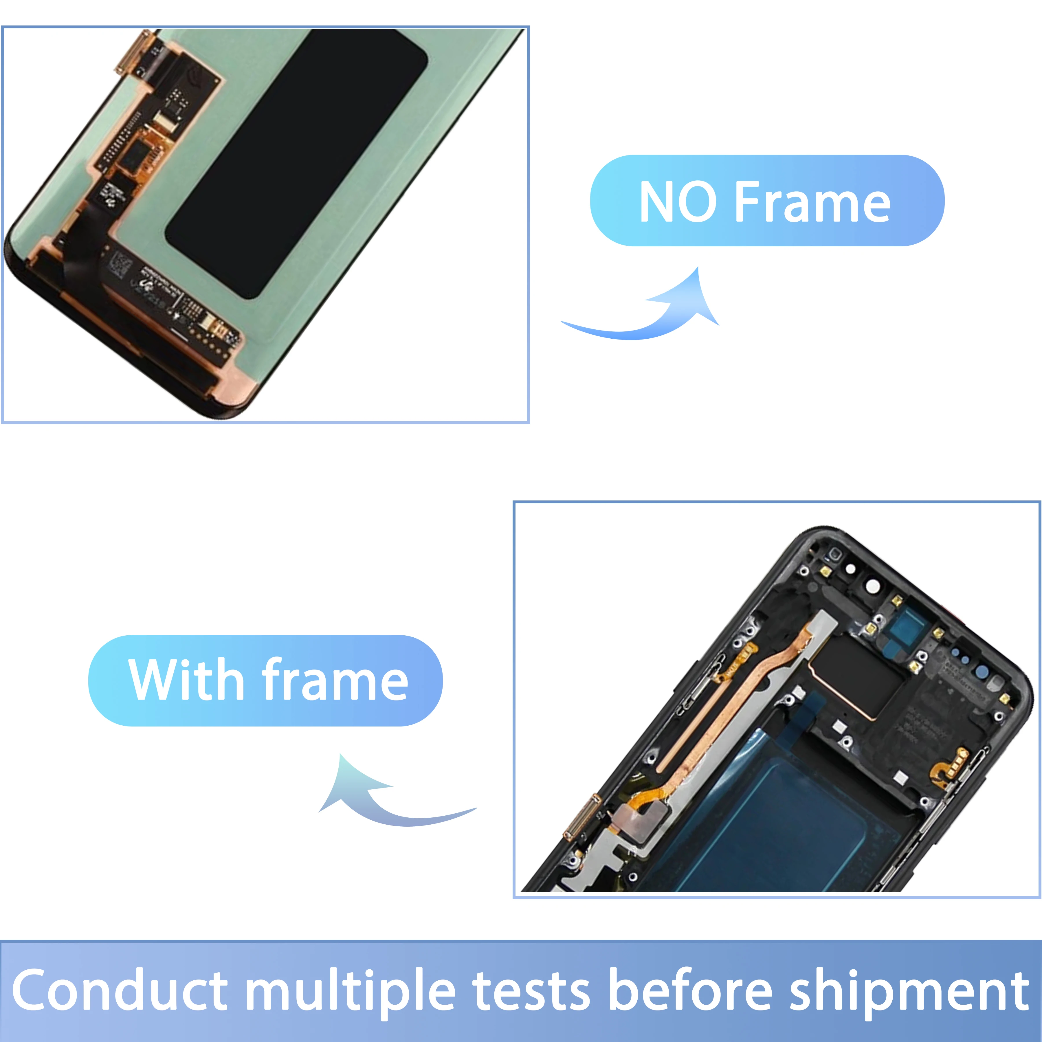 Imagem -05 - Tela Sensível ao Toque Lcd Amolada para Samsung Galaxy s8 Plus com Tampa Traseira Livre Alta Qualidade G955 G955f