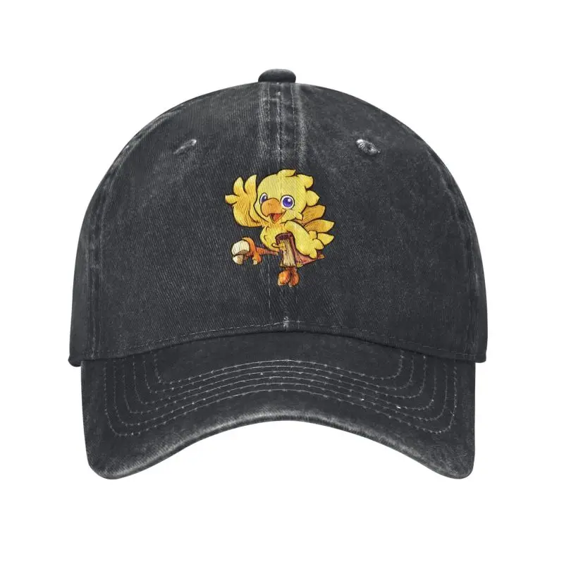 Custom Chocobo Final Fantasy Baseball Cap Sun Protection Cotton Snapback Caps Women Men's Adjustable Dad Hat