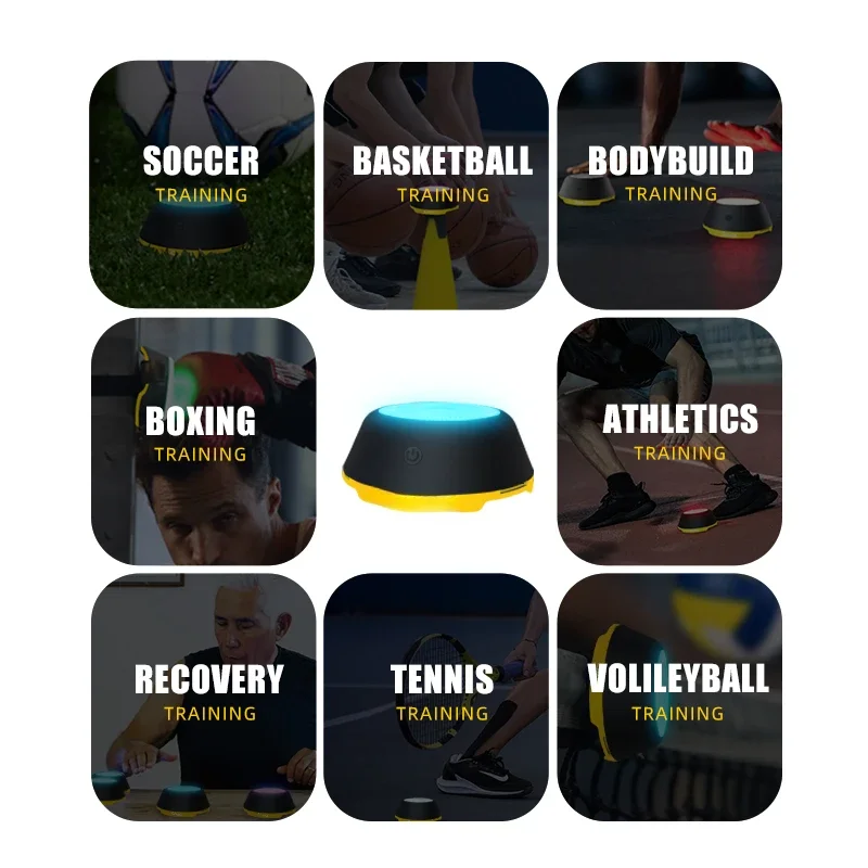 Basketball Football Boxing Sports Flash Reflex fit equipment Speed Agility Lamp Reaction Training Light 6 lights+app LOW MOQ