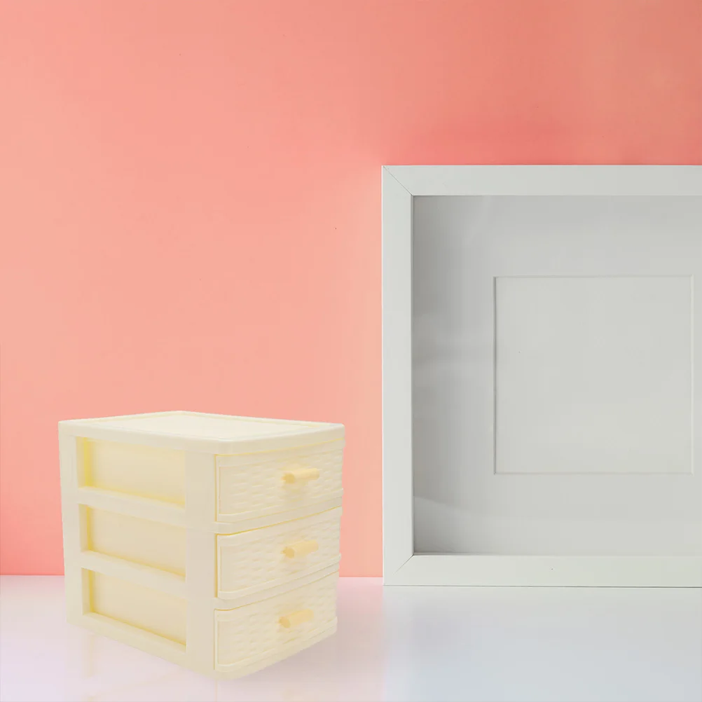 

2Pcs Storage Box Pink Drawers Large Capacity 3 Layers Desk ganizer Jewelry Makeup Sundry Holder Container