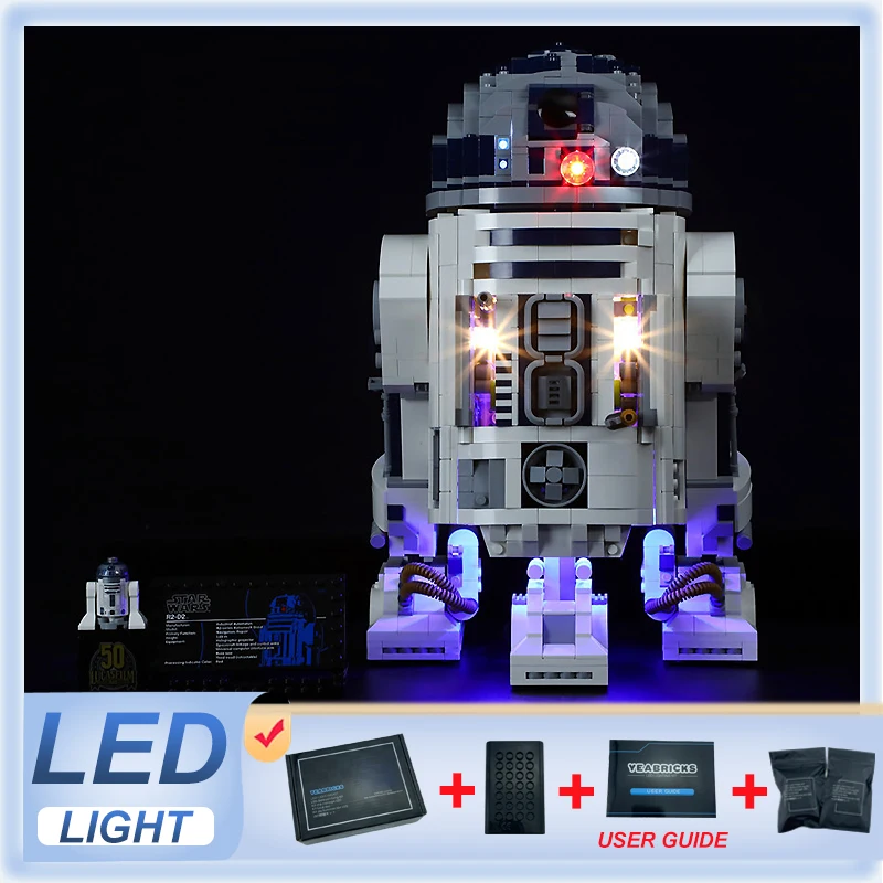 DIY LED Light Kit For LEGO 75308  R2-D2   (Only LED Light,Without Blocks Model)