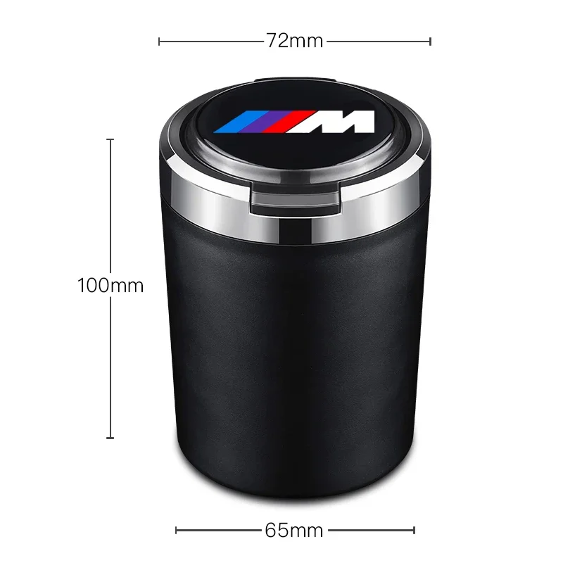 Car Cigarette Ashtray Cup With Lid With LED Light For BMW Series M Performance E90 E91 E92 X1 X2 X3 G30 Car Interior Accessories