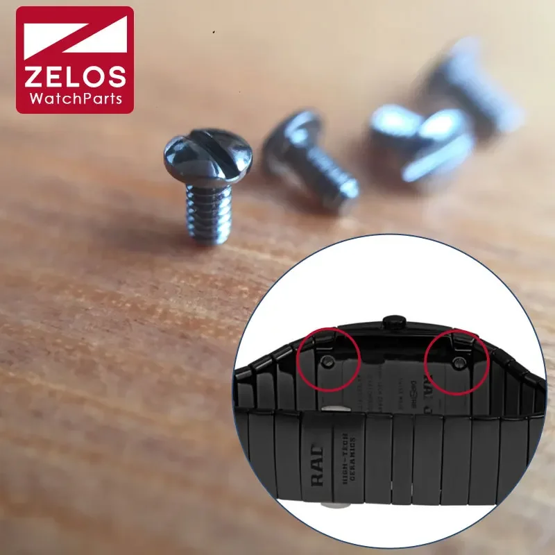 Gun Color Steel Watch Screw for Rado Sintra Automatic /Quartz Watch Case Back
