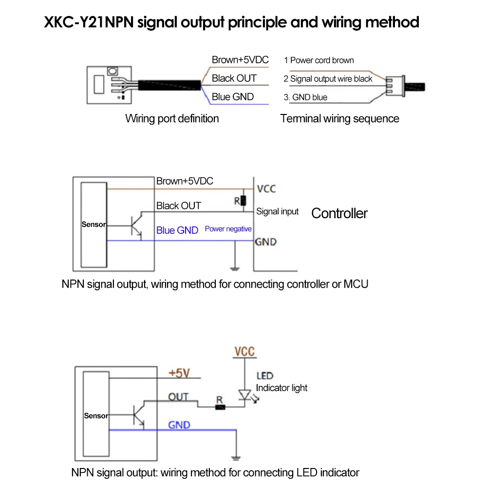 DC 5V Non Contact Liquid Level Sensor Switch Detector Outer Adhering Type Level Sensor Capacitive Liquid Level Switch NPN Output