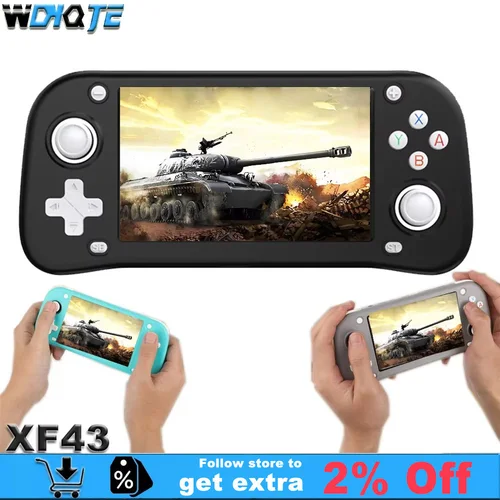 Imagen 1 del producto Consola de juegos portátil Retro XF43, sistema Linux de código abierto de 4,3 pulgadas, reproductores de juegos portátil de bolsillo, reproductor de dispositivos de vídeo