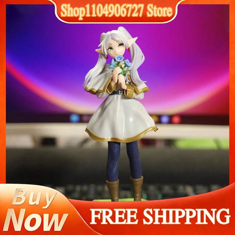 

Frieren Beyond Journey's Handheld bouquet Figure Anime Model Desktop Ornament Cute Collectible PVC Statue for Room Desk Decor
